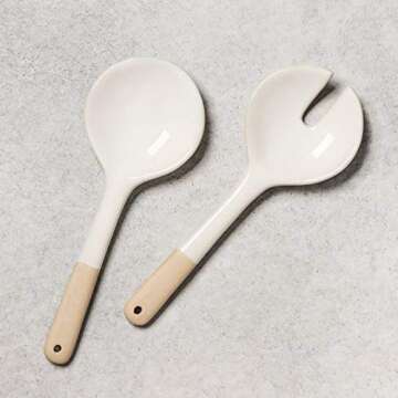 2pc Stoneware Salad Tongs - Hearth & Hand with Magnolia