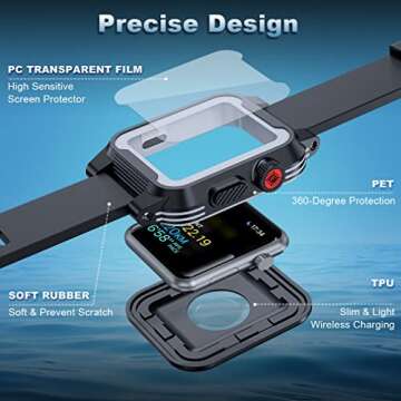 Waterproof Case for Apple Watch Series 3 & 2 - 38mm