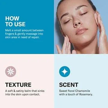 ODACITE Skin Care - Face Moisturizer - Le-Blue Balm Repair Balm, Blue Chamomile & Shea Butter - Multipurpose Anti-Aging for Soft, Healthy & Nourished Skin - Mature, Dry or Sensitive Skin