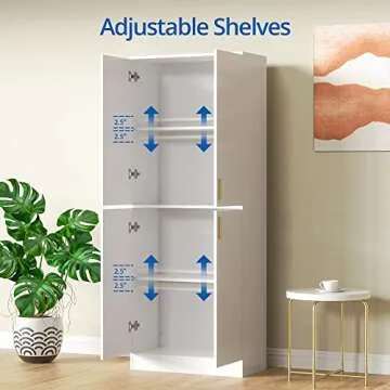 Cozy Castle 71" Kitchen Pantry Cabinet with Shelves