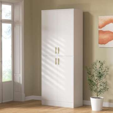 Cozy Castle 71" Kitchen Pantry Cabinet with Shelves