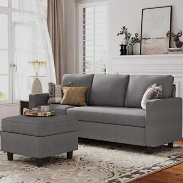 HONBAY Convertible Sectional Sofa for Small Spaces