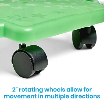 hand2mind Green Indoor Scooter Board for Kids Fun