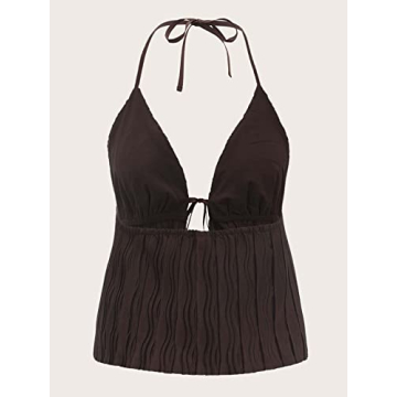 Stylish Verdusa Tie Front Halter Top for Summer Wear