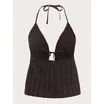 Stylish Verdusa Tie Front Halter Top for Summer Wear