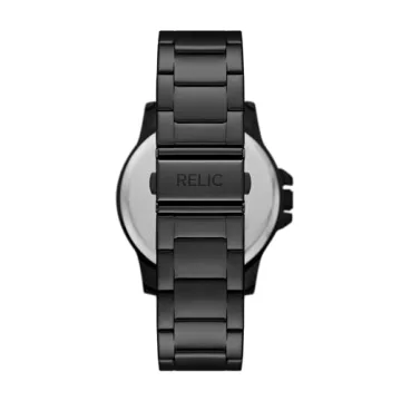 Relic 3-Hand Gunmetal Watch & Black Card Case Set