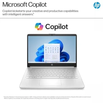 HP 14" Laptop 2025 with Office & Quad-Core Performance