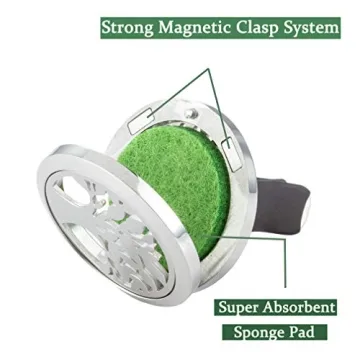 Stylish Car Essential Oil Diffuser with 8 Refill Pads