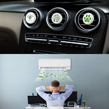 Stylish Car Essential Oil Diffuser with 8 Refill Pads