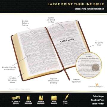KJV Holy Bible Large Print Faux Leather - Timeless & Elegant