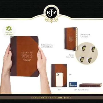 KJV Holy Bible Large Print Faux Leather - Timeless & Elegant