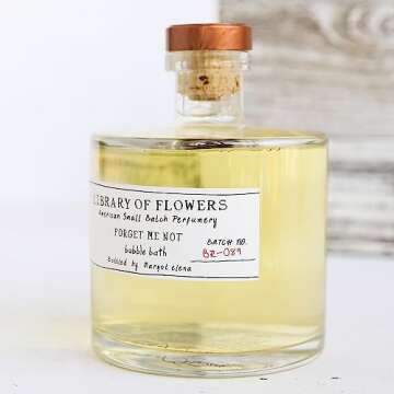Library of Flowers Forget Me Not Bubble Bath, 17 fl. oz. - Osmanthus, Rice Powder & White Orchid –...