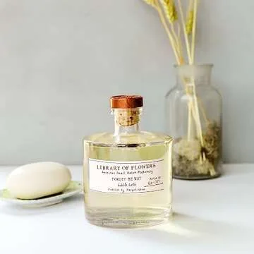 Library of Flowers Forget Me Not Bubble Bath, 17 fl. oz. - Osmanthus, Rice Powder & White Orchid – Relaxing & Gentle Bubble Bath Soap, Skin Hydrating & Deep Moisturizing, Avocado Oil & Green Tea