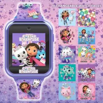 Accutime Kids Gabby's Doll House Purple Educational Touchscreen Smart Watch Toy for Girls, Boys, Tod...