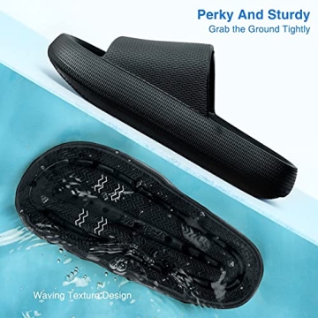 UltraCozy Women Slides Sandals with Thick Sole, Non-Slip Beach Pool Slides, Open Toe Style Outdoor Slippers For Men and Women UCS102 (2020 New Chubby Collection)