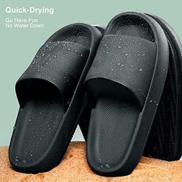 UltraCozy Women Slides Sandals with Thick Sole, Non-Slip Beach Pool Slides, Open Toe Style Outdoor Slippers For Men and Women UCS102 (2020 New Chubby Collection)