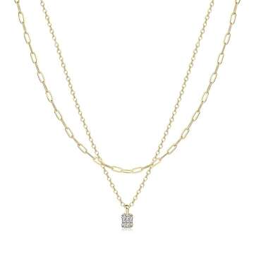 VIROMY Gold Layered Necklaces for Women Stylish Jewelry