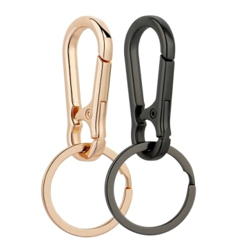 Stylish Wikavanli Metal Keychains - Durable, Elegant Key Organizer (Gold Black)