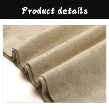 Oymyakon Men's Casual Linen Shorts Summer Button Beach Shorts Cotton Linen Flat Front Shorts with Pockets(Beige,Large)