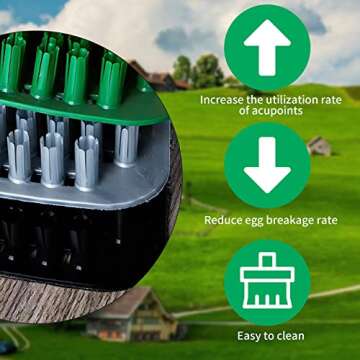 PTGVCTA Chicken Coop Mat, 6 Pcs, Green, Waterproof, Scratch Proof, Easy Cleaning, Compatible with All Chicken Coops & Houses, Fits Nesting Boxes in Small & Large Coops, Animal Cage for Chickens