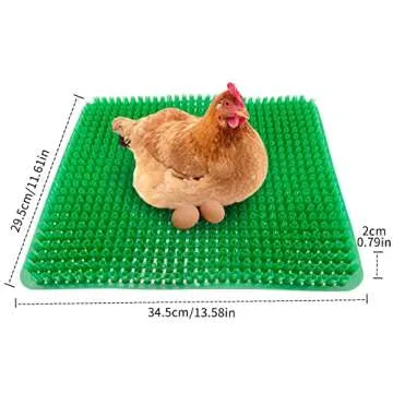 PTGVCTA Chicken Coop Mat, 6 Pcs, Green, Waterproof, Scratch Proof, Easy Cleaning, Compatible with All Chicken Coops & Houses, Fits Nesting Boxes in Small & Large Coops, Animal Cage for Chickens