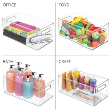 Effortlessly Organize with mDesign Plastic Bin Caddy