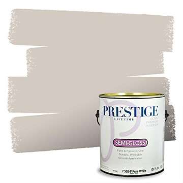 PRESTIGE Paints Interior Paint and Primer In One, 1-Gallon, Semi-Gloss, Comparable Match of Sherwin Williams* Agreeable Gray*