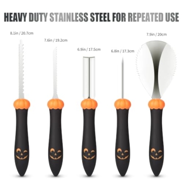 21 PCS Pumpkin Carving Kit - Stainless Steel Tools