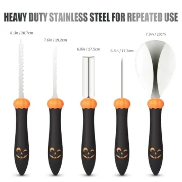 21 PCS Pumpkin Carving Kit - Stainless Steel Tools