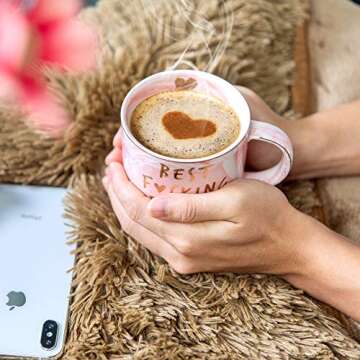 Chic Pink Marble Mug for Best Friends & Sisters