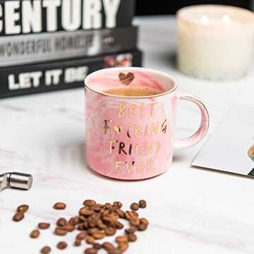 Chic Pink Marble Mug for Best Friends & Sisters