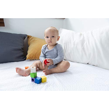 PlanToys 9 Piece Sensory Activity Blocks - Eco-Friendly Fun