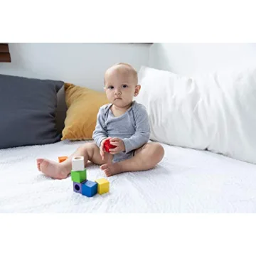 PlanToys 9 Piece Sensory Activity Blocks - Eco-Friendly Fun