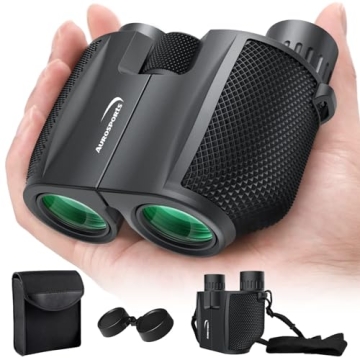 Aurosports 10x25 HD Binoculars - Compact, Lightweight for Outdoor Adventures