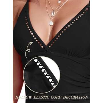 KI LAPHEE One Piece Swimsuits for Women Tummy Control Bathing Suits Modest Swimwear Criss Cross Tape...