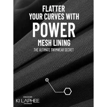 KI LAPHEE One Piece Swimsuits for Women Tummy Control Bathing Suits Modest Swimwear Criss Cross Tapes-Black-M