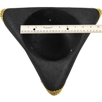 Funny Party Hats Colonial Style Tricorn Hat - Pirate Hat - Revolutionary War Deluxe Colonial Tricorn Hat