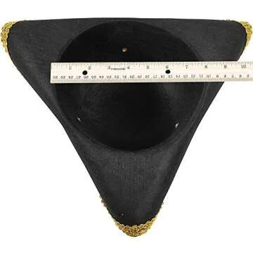 Funny Party Hats Colonial Style Tricorn Hat - Pirate Hat - Revolutionary War Deluxe Colonial Tricorn Hat