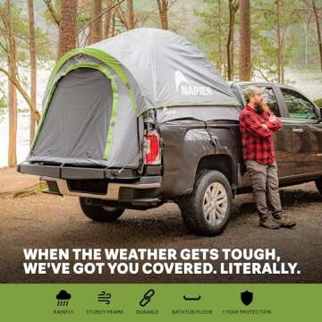 Napier Backroadz Truck Tent | Pickup Truck Bed Camping Tent | Rainfly for Water Protection | Sturdy ...