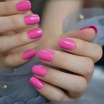 576Pcs Short Press on Nails, Misssix Short Square Fake Full Cover Colorful Solid False Nail for Women Nail Salon Art DIY 24 Color