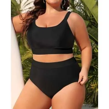 Daci Plus Size High Waisted Bikini for Full Coverage Swimwear