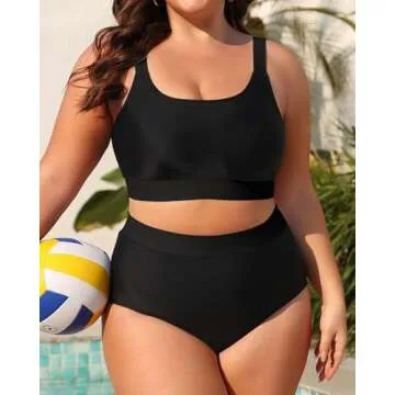 Daci Plus Size High Waisted Bikini for Full Coverage Swimwear