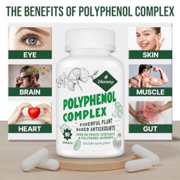 Zdoroviye 2250 MG Polyphenols Supplement Over 20 Fruits, Vegetables & Polyphenols