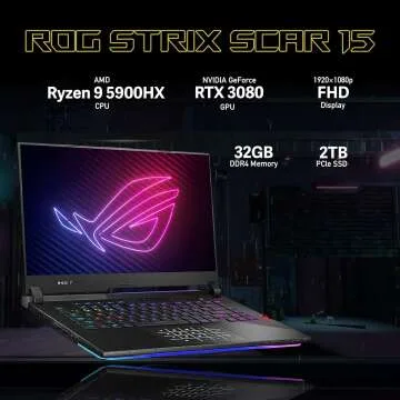 Asus ROG Strix Scar 15 Gaming Laptop - Powerful Specs