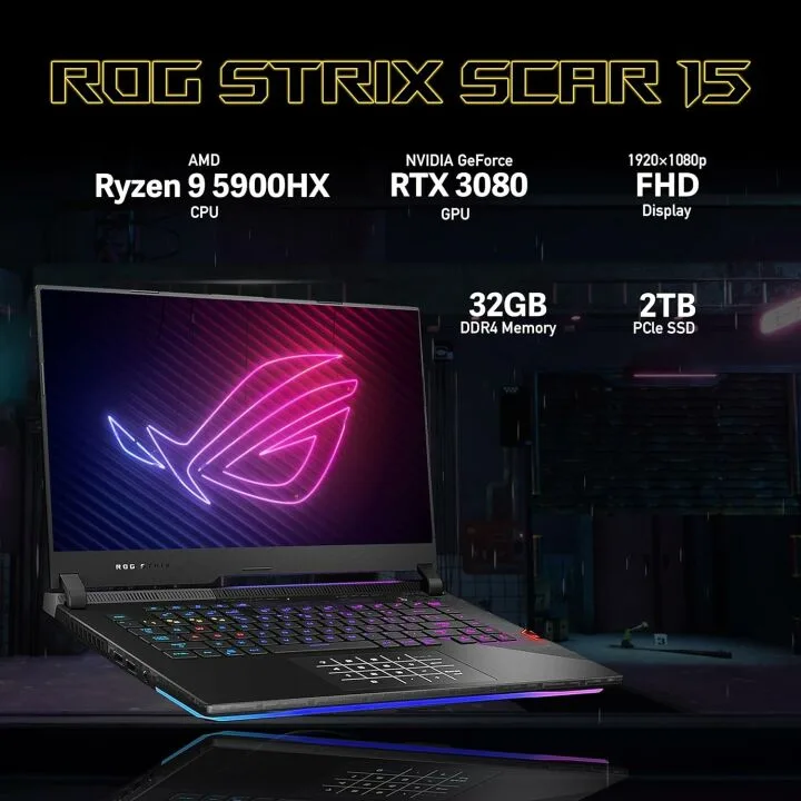 Asus ROG Strix Scar 15 Gaming Laptop - Powerful Specs