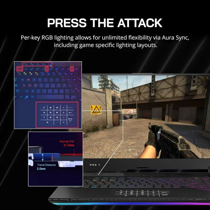 Asus ROG Strix Scar 15 Gaming Laptop - Powerful Specs