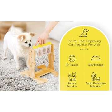 Dog Puzzle Feeder, Entertainment Purpose & Cognitive Stimulation, (4 Food Puzzle Bottles), Time Game...