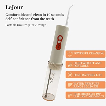 LEJOUR Cordless Water Flosser - Portable & Powerful Dental Care