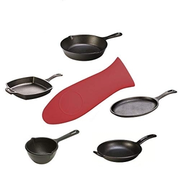 OAMCEG 10.2 Inch Pre-Seasoned Cast Iron Skillet for Grilling