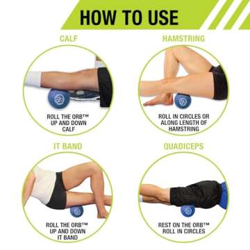 Pro-Tec Athletics Orb Massage Balls, Vary in size and color, Deep Tissue Massage, Muscle Relief, Hamstring, Quadriceps, Calf, Multi-Directional Massage Ball, Enhance Performance, Adult, Working Out